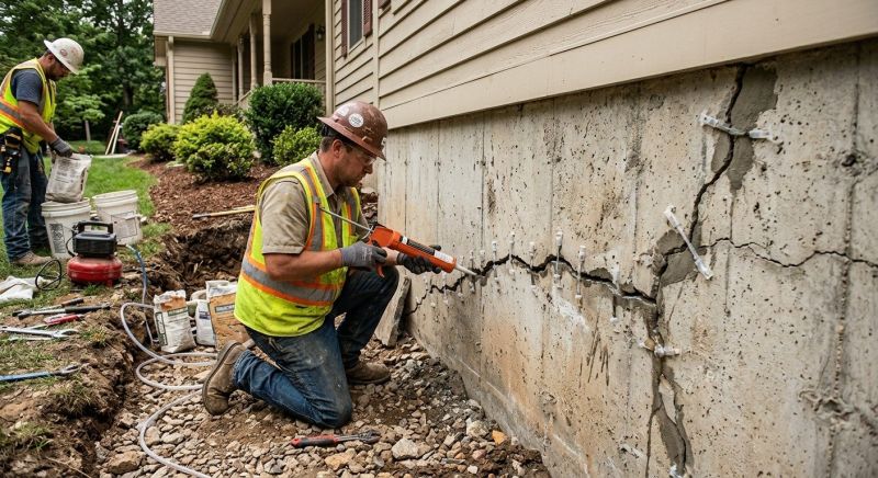 Cracked Foundation Repair in Loganville, GA