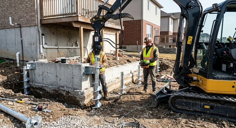 Helical Pile Installation in Dekalb County, GA