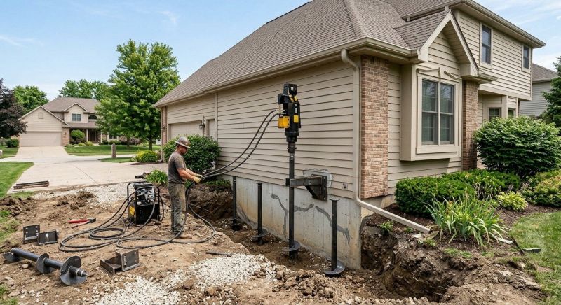 Helical Pile Installation in Dekalb County, GA